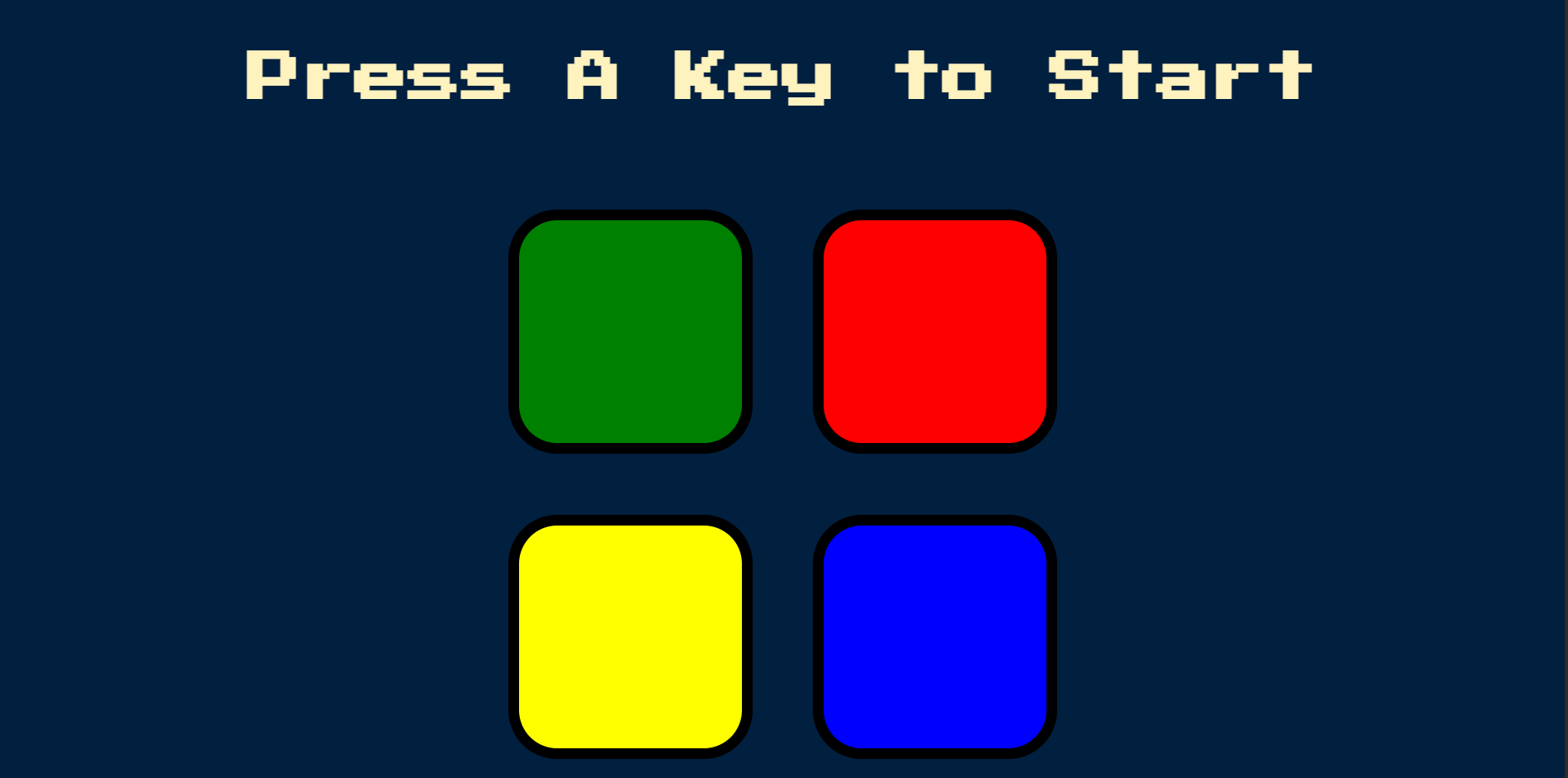 Screenshot of Simon Game